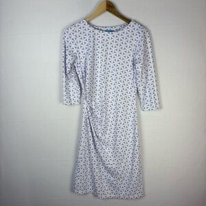 J. McLaughlin Purple Sage Catalina Cloth Ruched Dress